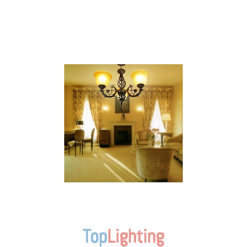 Vintage Wrought Iron Chandelier