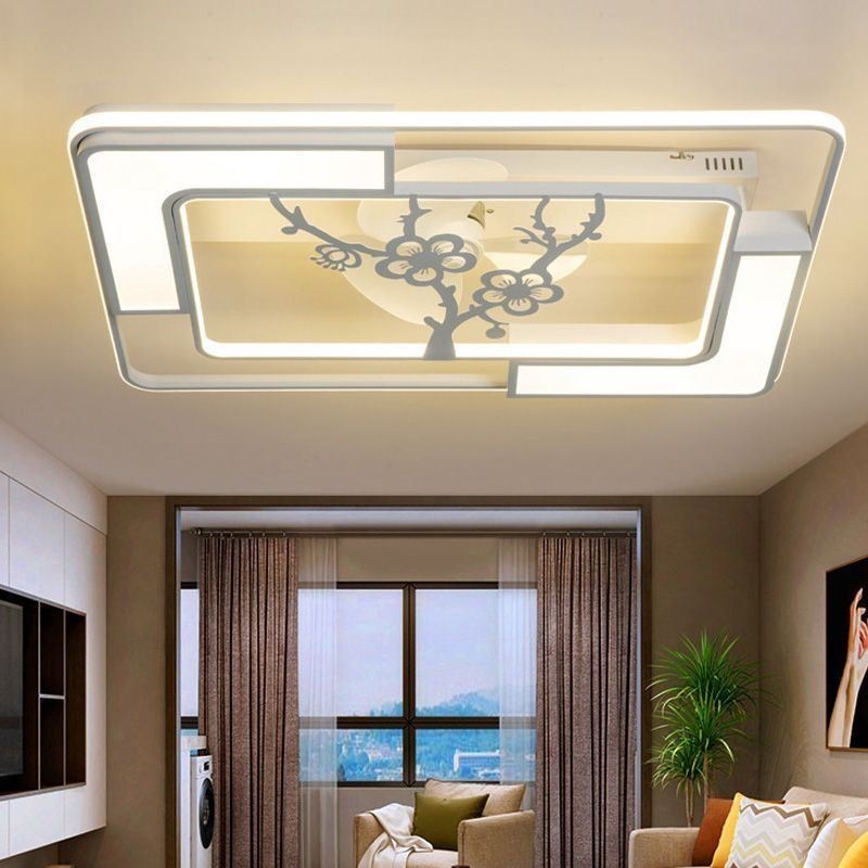 Modern Rectangular Ceiling Fan Light Fixtures