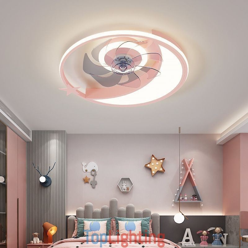 Moon Ceiling Fan Light Creativity Ceiling Lamp