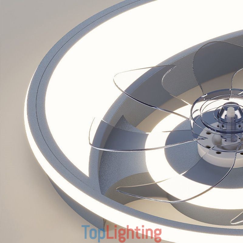Moon Ceiling Fan Light Creativity Ceiling Lamp