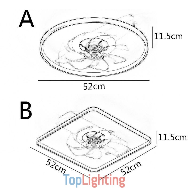 Modern Ceiling Fan With Lights Remote Control Ventilador Lamp