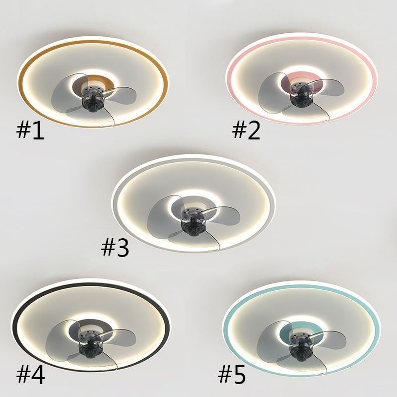 Macaron Ceiling Fan Light Remote Control Decor Ventilateur
