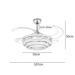 Creative Inverter Fan Chandelier Fan Light