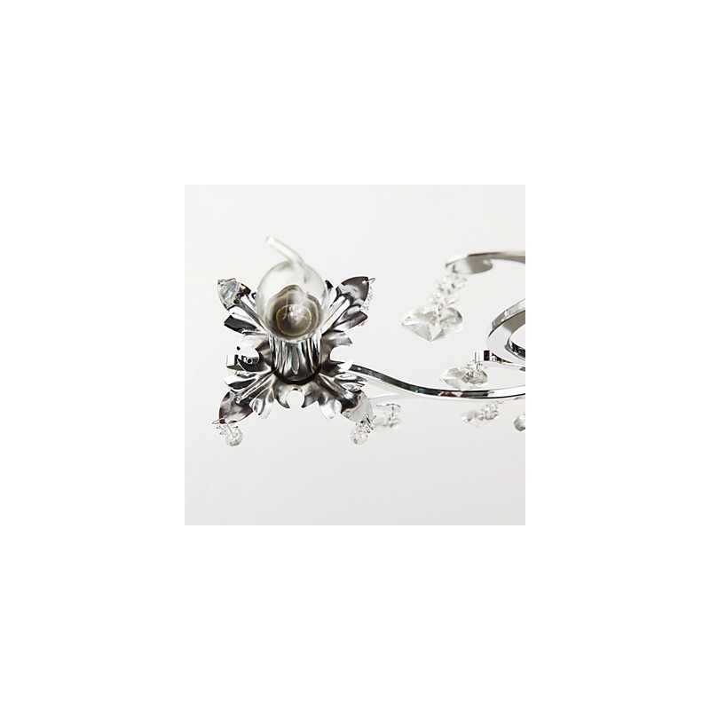 Crystal Chandelier with 3 Lights in Metal