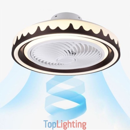 Round Fan Ceiling Light Fixture 3 Speed with Remote Control Round Fan Ceiling Light Fixture 3 Speed with Remote Control