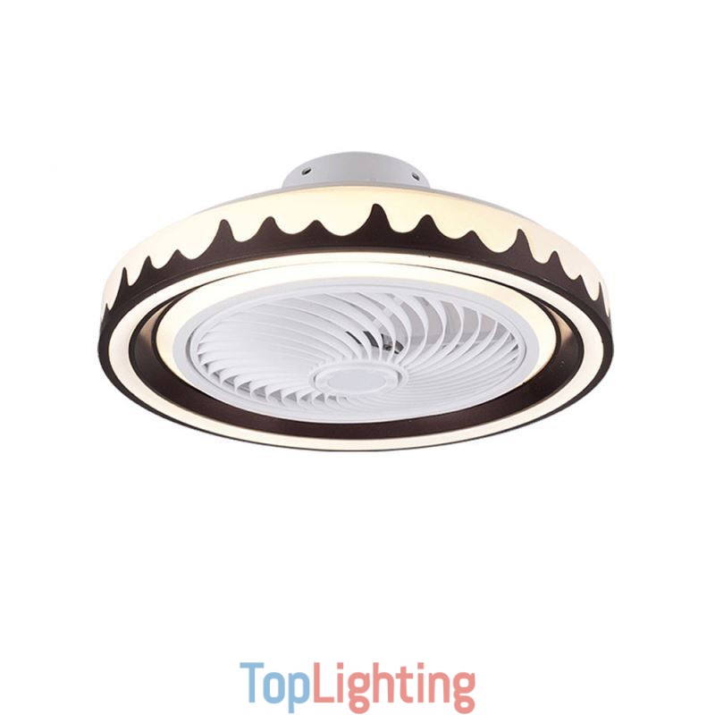 Round Fan Ceiling Light Fixture 3 Speed with Remote Control