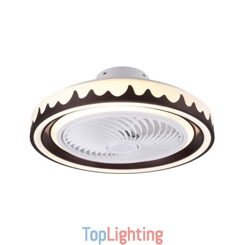 Round Fan Ceiling Light Fixture 3 Speed with Remote Control