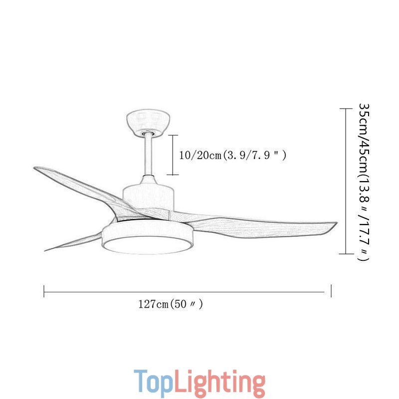 Ceiling Fan with Remote Control 3 Blades