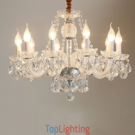Transparent Crystal Chandelier European Luxury Decrative Ceiling Light Transparent Crystal Chandelier European Luxury Decrative Ceiling Light