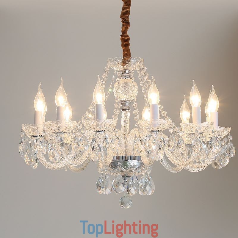 Transparent Crystal Chandelier European Luxury Decrative Ceiling Light