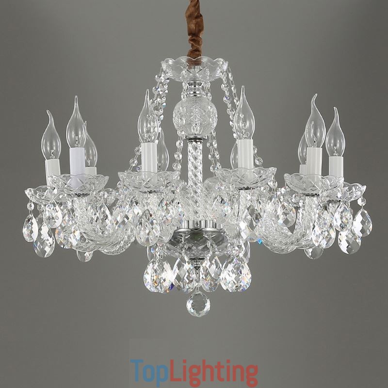 Transparent Crystal Chandelier European Luxury Decrative Ceiling Light