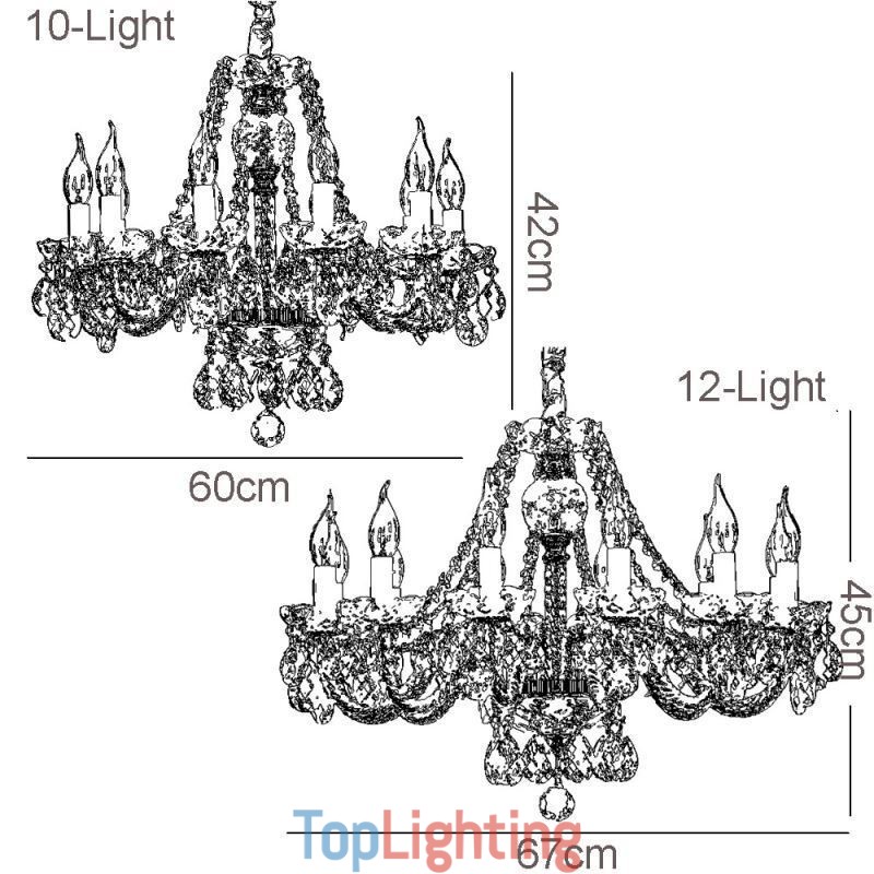 Transparent Crystal Chandelier European Luxury Decrative Ceiling Light