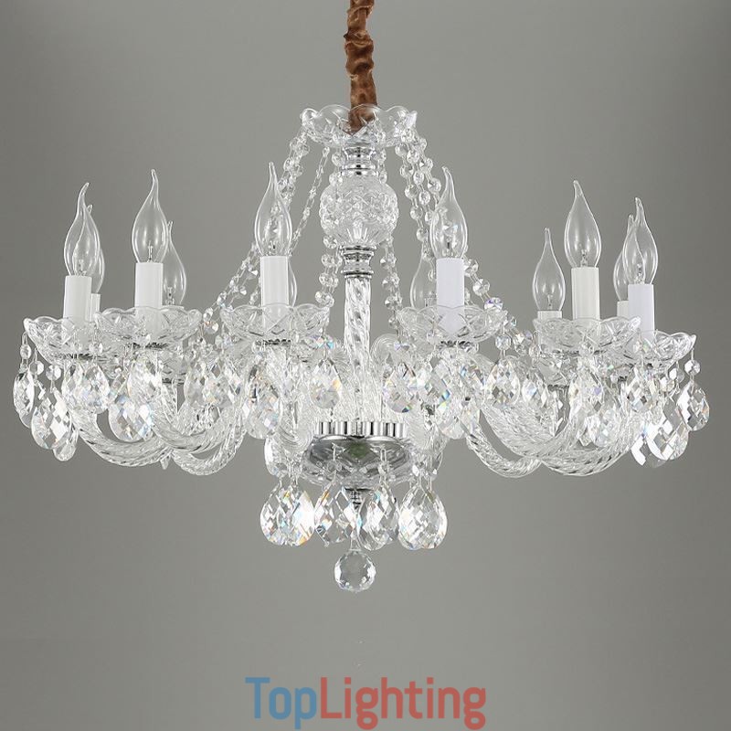Transparent Crystal Chandelier European Luxury Decrative Ceiling Light