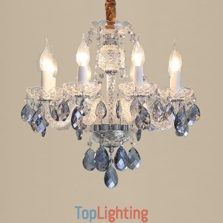 European Blue Crystal Chandelier Glass Light Body 8 Lights European Blue Crystal Chandelier Glass Light Body 8 Lights