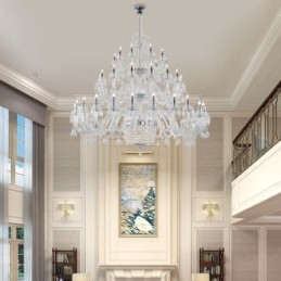 European Crystal Chandelier Decoration Ceiling Light With 50 Lights
