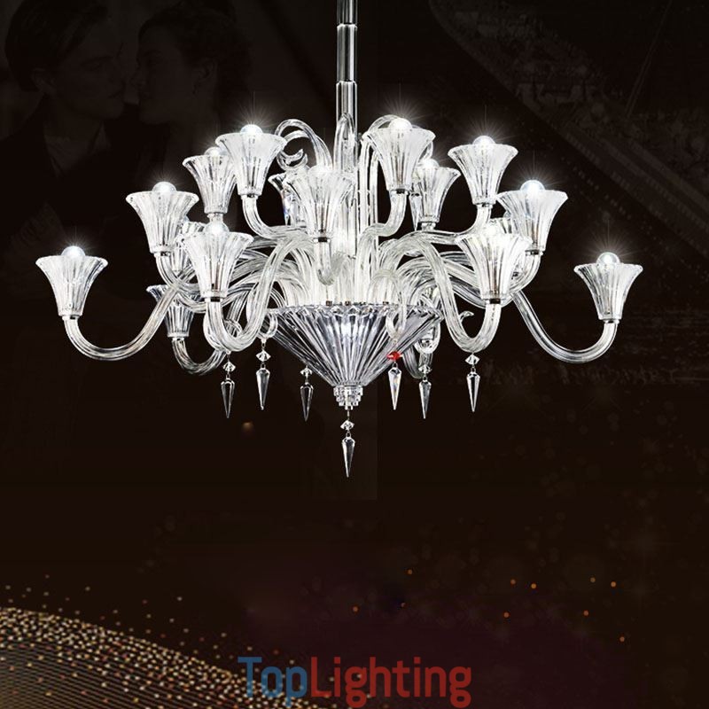 European Crystal Chandelier Decoration Ceiling Light With 18 Lights