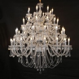 European Crystal Chandelier Ceiling Light With 53 Lights