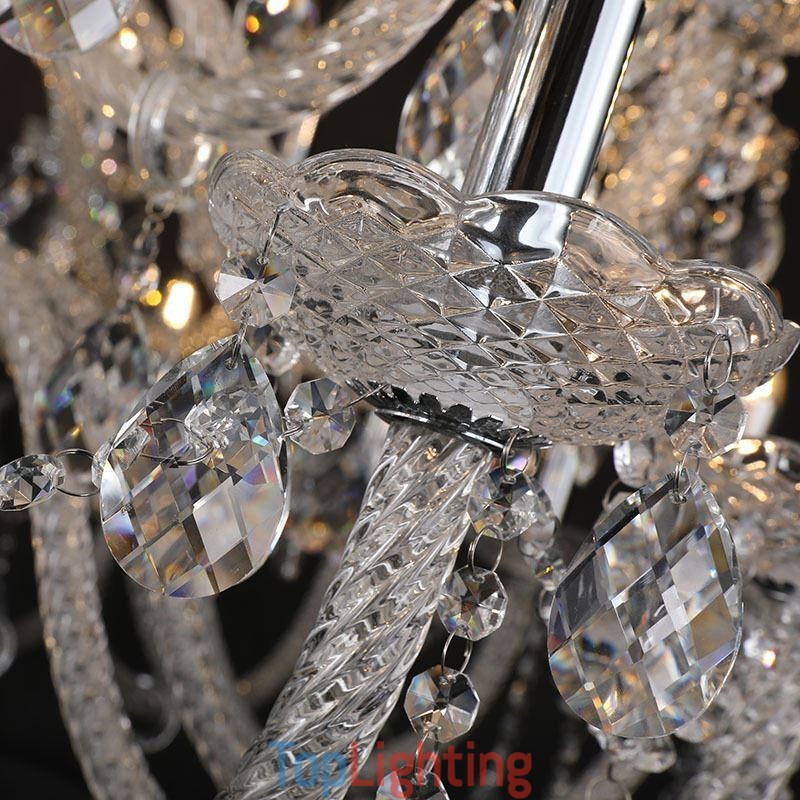 European Crystal Chandelier Ceiling Light With 53 Lights