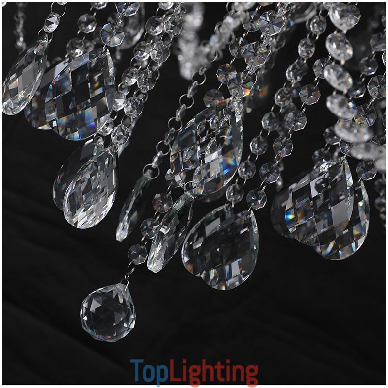 European Crystal Chandelier Ceiling Light With 53 Lights