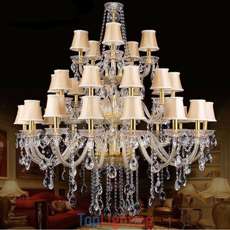 European Crystal Chandelier With 32 Lights Ceiling Light