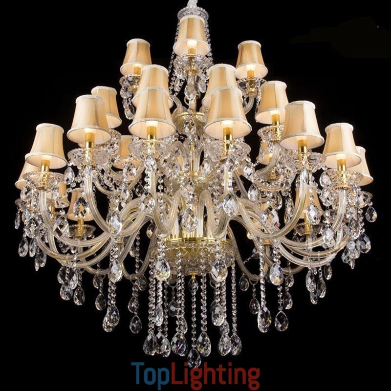 European Crystal Chandelier With 32 Lights Ceiling Light