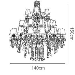 European Crystal Chandelier With 32 Lights Ceiling Light