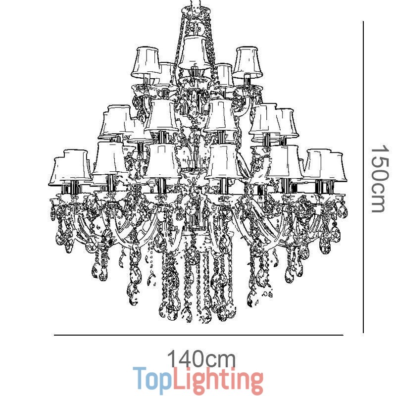 European Crystal Chandelier With 32 Lights Ceiling Light