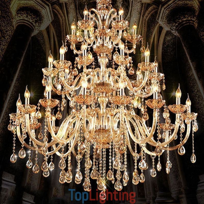 European Crystal Chandelier Luxury Ceiling Light With 30 Lights