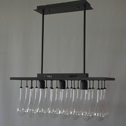 Modern Contemporary Crystal Painting Metal Chandelier