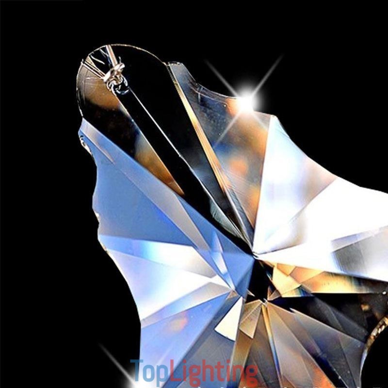 Cognac Crystal Chandelier Ceiling Light With 35 Lights