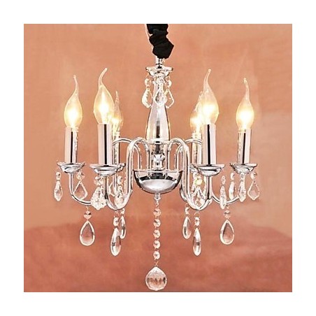 6 light Crystal Pendent Light in Candle Feature 6 light Crystal Pendent Light in Candle Feature