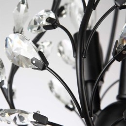 Black Retro Chandelier Crystal Ceiling Light