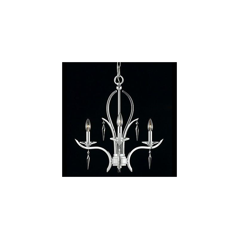 Elegant Crystal Chandelier with 3 Lights in Candle Bulb