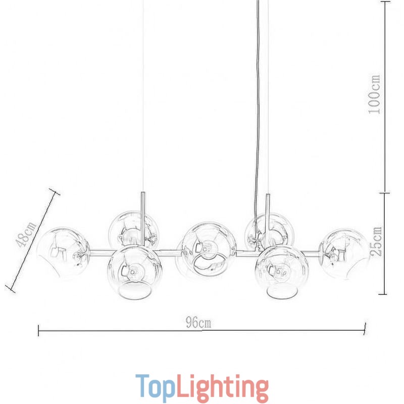 Contemporary Magic Bean Pendant Lamp Simple 8 Lights