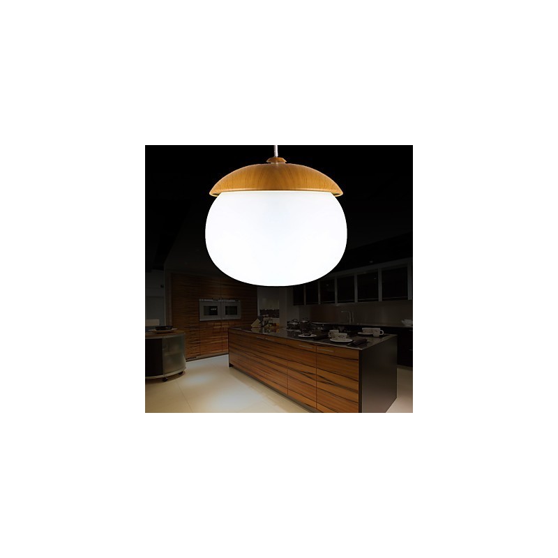 Modern Contemporary Mini Style Wood Bamboo Chandelier