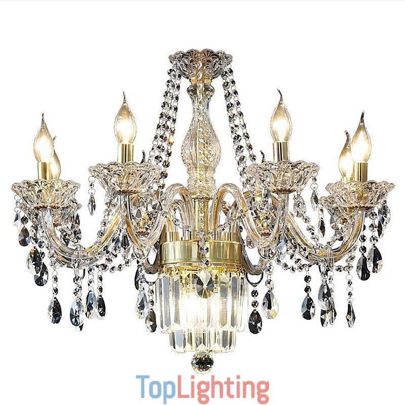 Large Crystal Chandelier European Classic Pendant Light