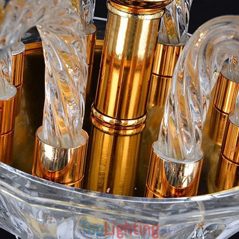European Crystal Chandelier Luxury Pendant Light Blue Pendant