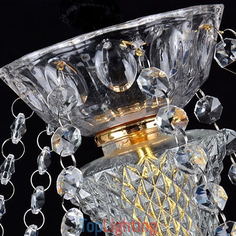European Crystal Chandelier Luxury Pendant Light Blue Pendant