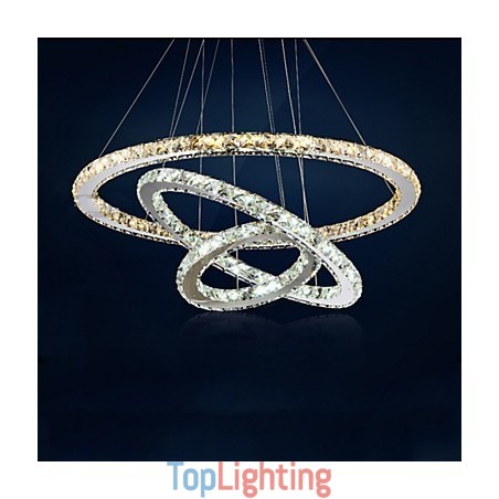 Pendant Lamps Amber and Clear K9 Crystal Chandelier Lights Lighting with 3 Ring Pendant Lamps Amber and Clear K9 Crystal Chandelier Lights Lighting with 3 Ring