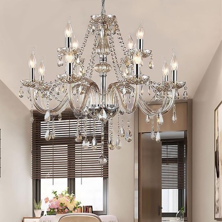 Large Crystal Chandelier Cognac European Ceiling Light Large Crystal Chandelier Cognac European Ceiling Light