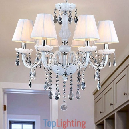 European Crystal Chandelier Unique White Jade Pendant Light European Crystal Chandelier Unique White Jade Pendant Light
