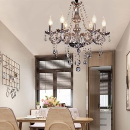 Elegant Crystal Chandelier European Style Glass Pendant Light
