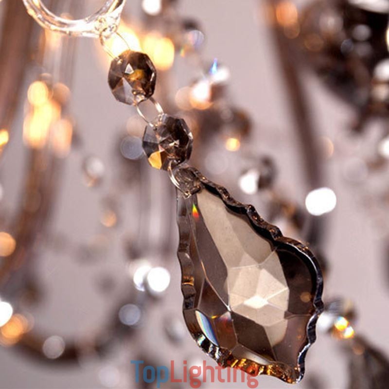 Large European Crystal Chandelier Elegant Pendant Light