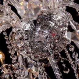 Large European Crystal Chandelier Transparent Ceiling Light