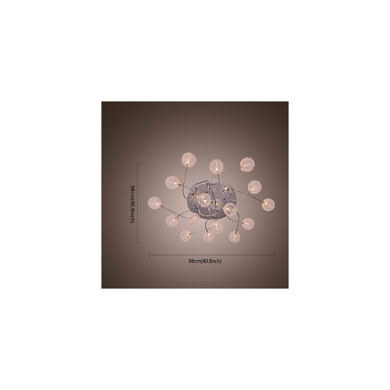 G4 Iron Flush Mount Light with Aluminum Shades