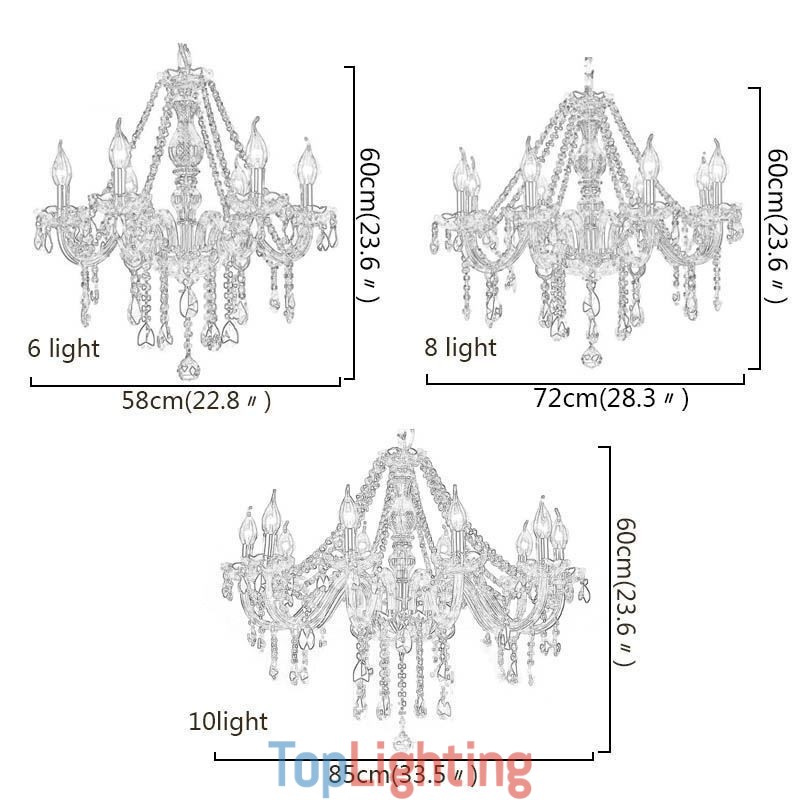 Large Crystal Chandelier Luxury European Pendant Light