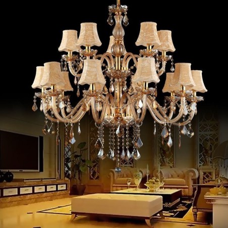 Large Luxury Crystal Chandelier European Amber Ceiling Light Large Luxury Crystal Chandelier European Amber Ceiling Light