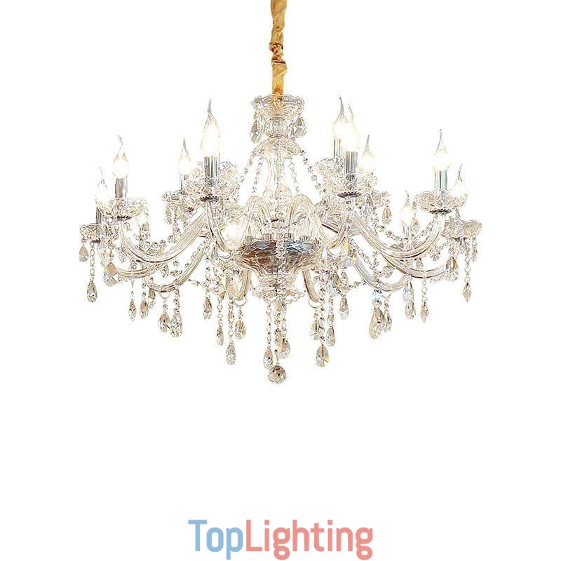 Modern Crystal Chandelier European Transparent Pendant Light