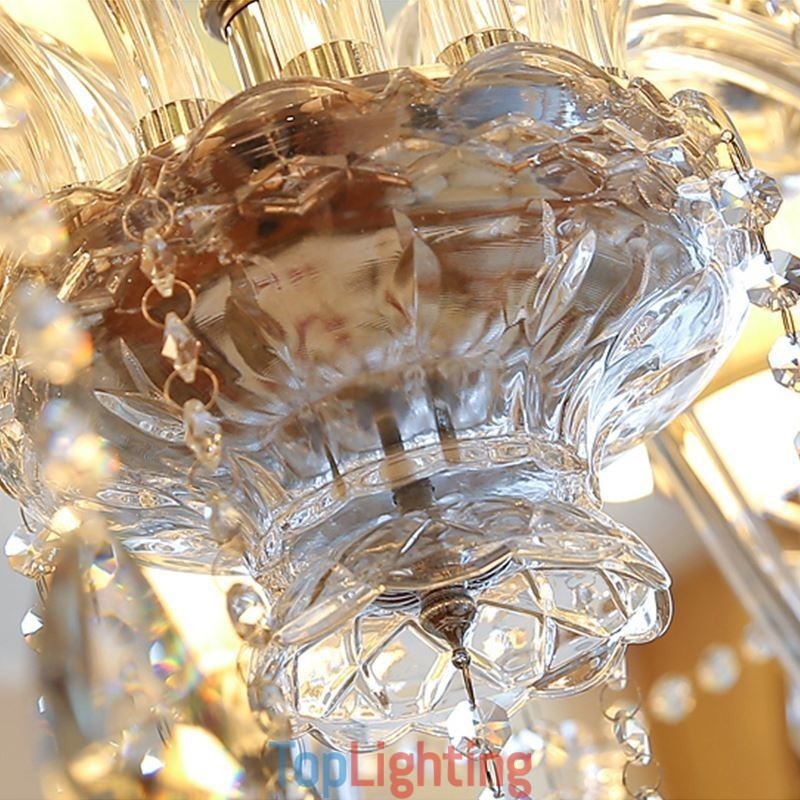 Modern Crystal Chandelier European Transparent Pendant Light