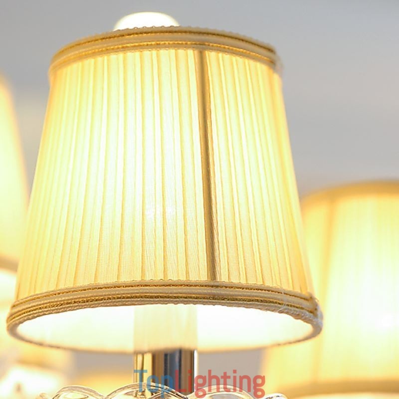 Modern Crystal Chandelier European Transparent Pendant Light